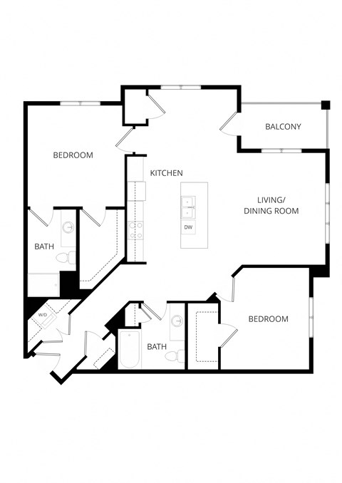 a floor plan of a house with an open floor plan